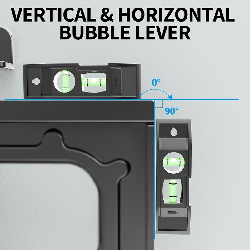 HOME VISION Lag Bolt Kit for TV Wall Mount, Including M7x55mm Lag Bolts, Wall Anchors, Washers, Allen Key, Bubble Level, for Wood Stud/Brick/Concrete Wall Installation - Image 3